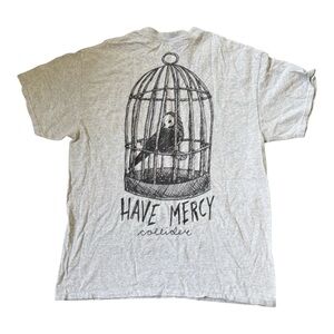 Have Mercy Collider Men’s Large Band Bird in a Cage Gray Short Sleeve Tee